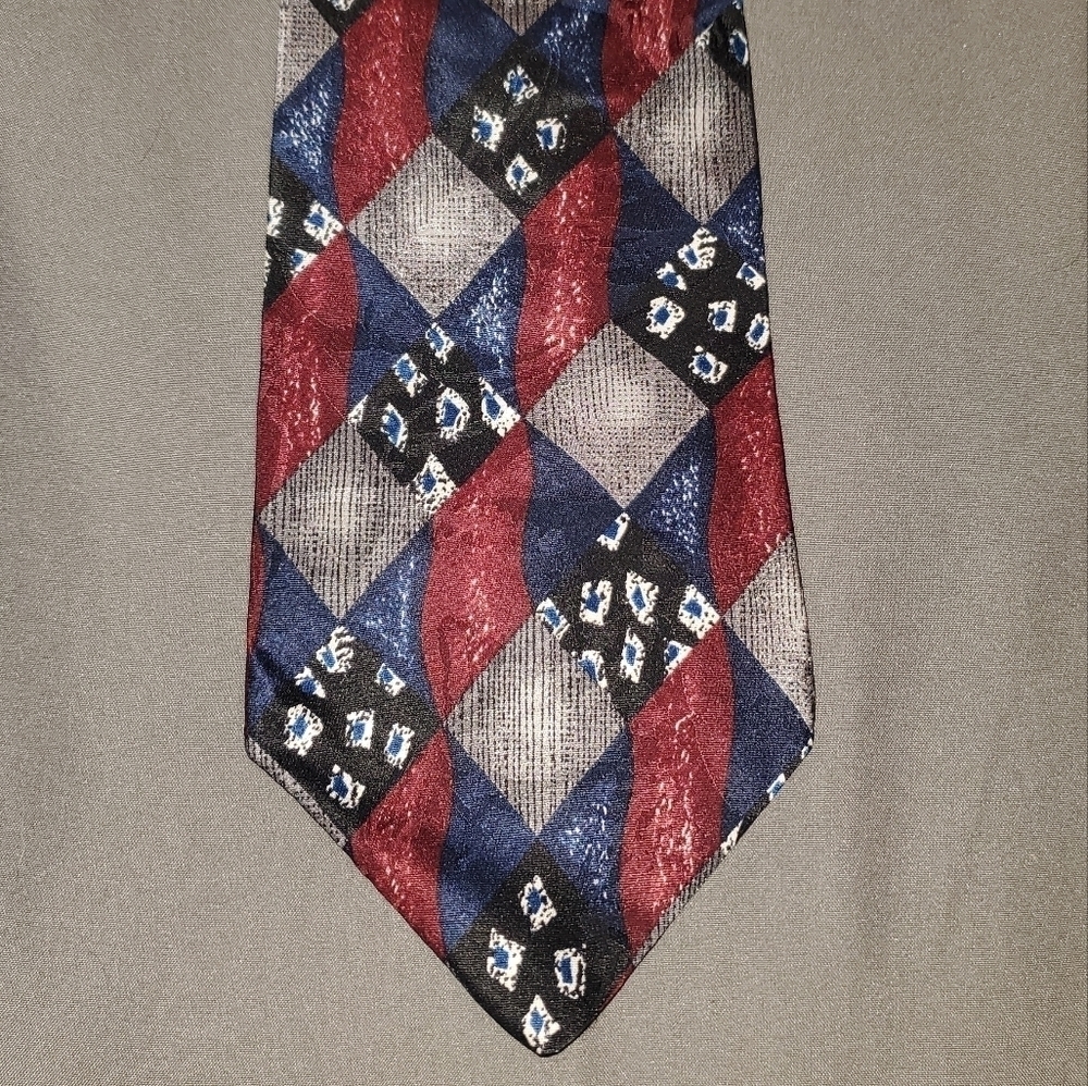Red, blue, grey tie NEW